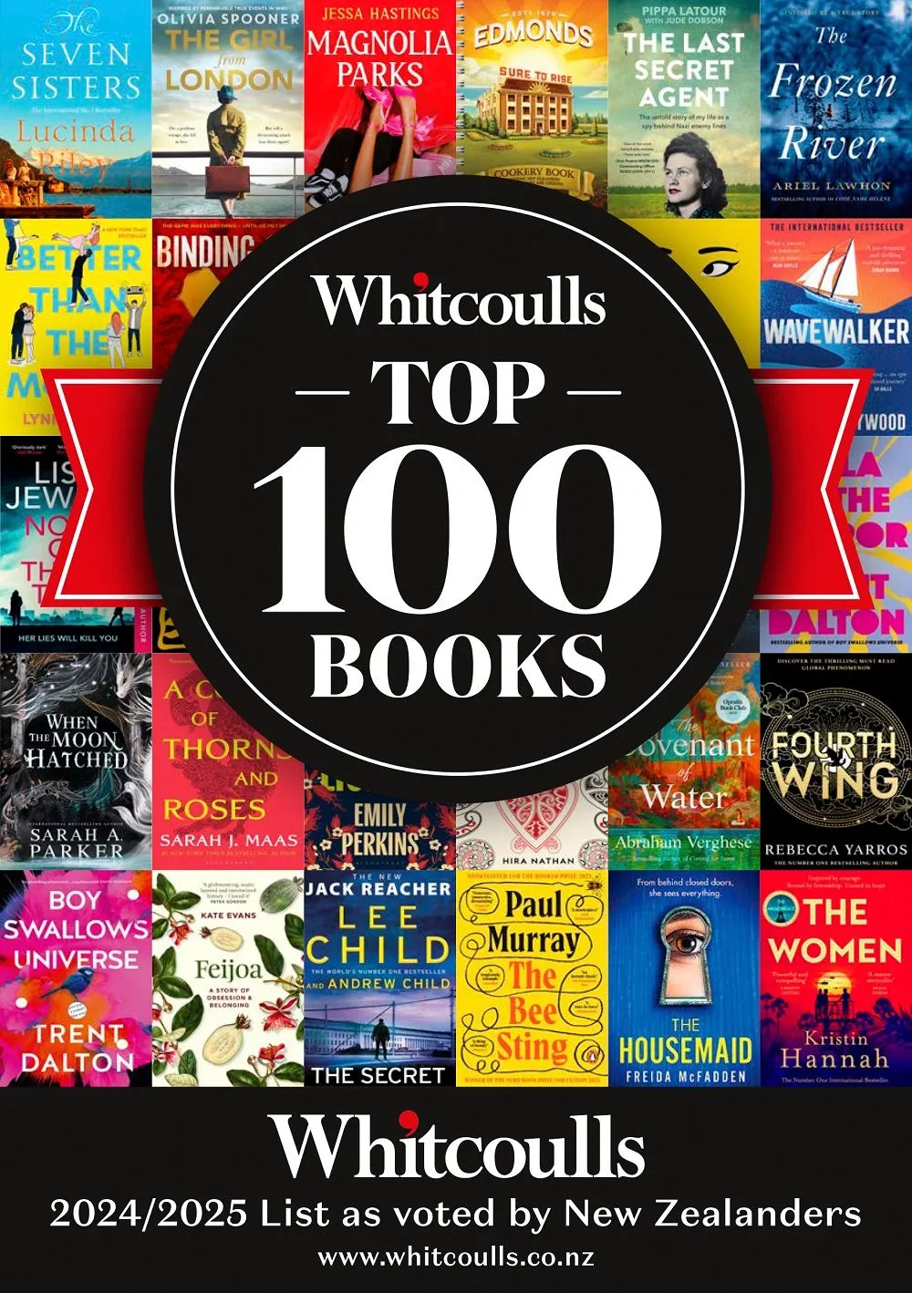 Kiwi readers vote for record number of new books in annual Whitcoulls Top 100 List