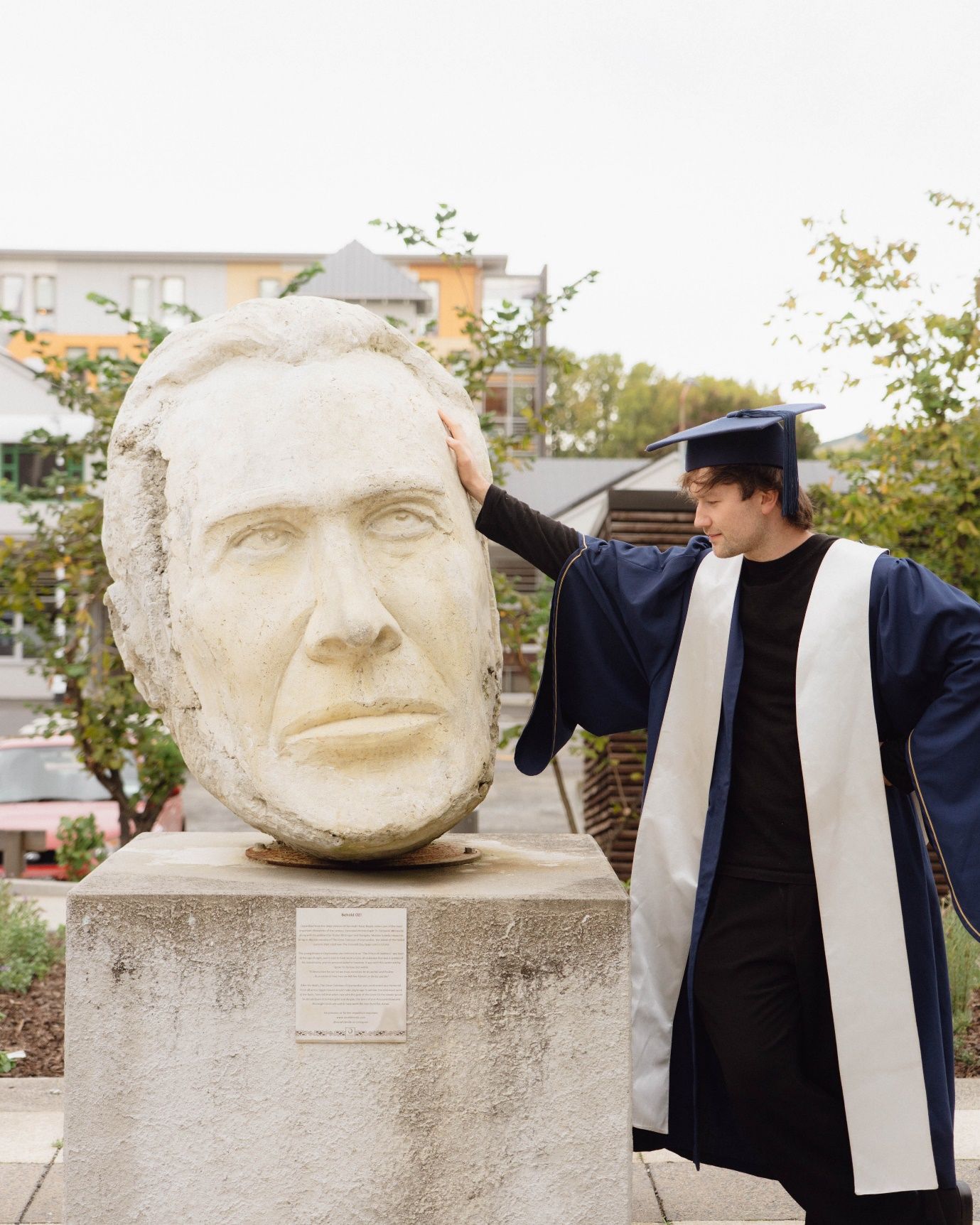 Zac Whiteside pictured with Behold OZ for The Four Plinths Project 2023. Photo @lepaoma.jpg