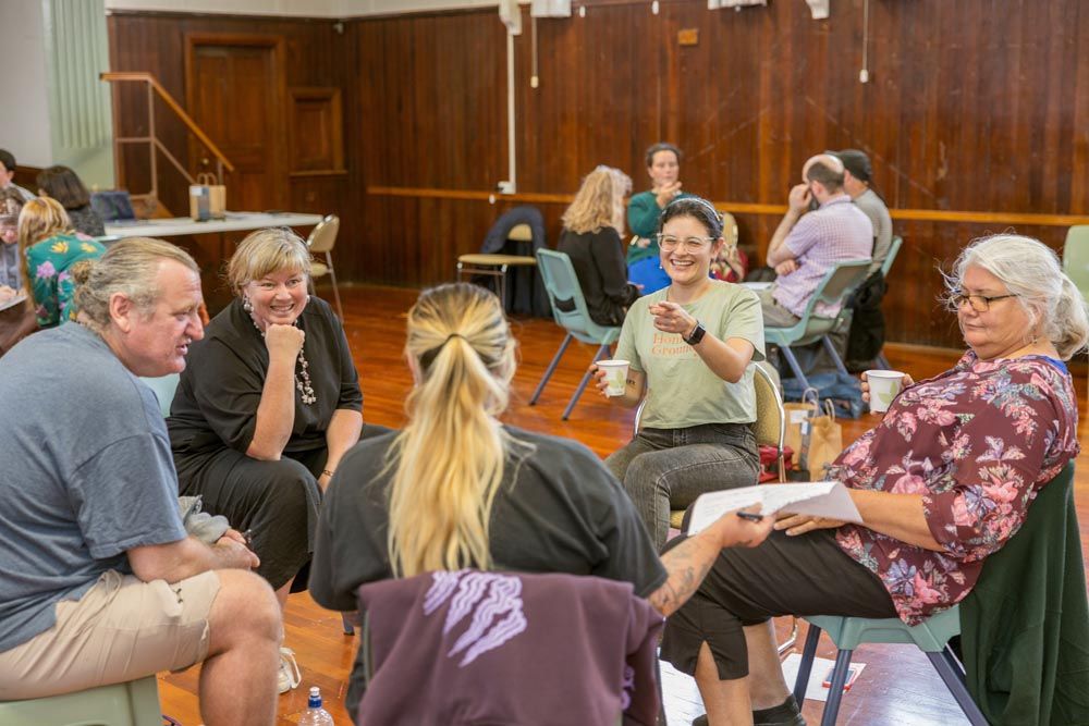 Members of the Creative Spaces Network share insights at a cultural competency wānanga.